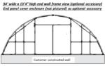 34'Wx60'Lx17'4"H wall mount fabric shelter